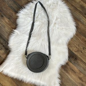 Moda Luxe gray boho studded round purse